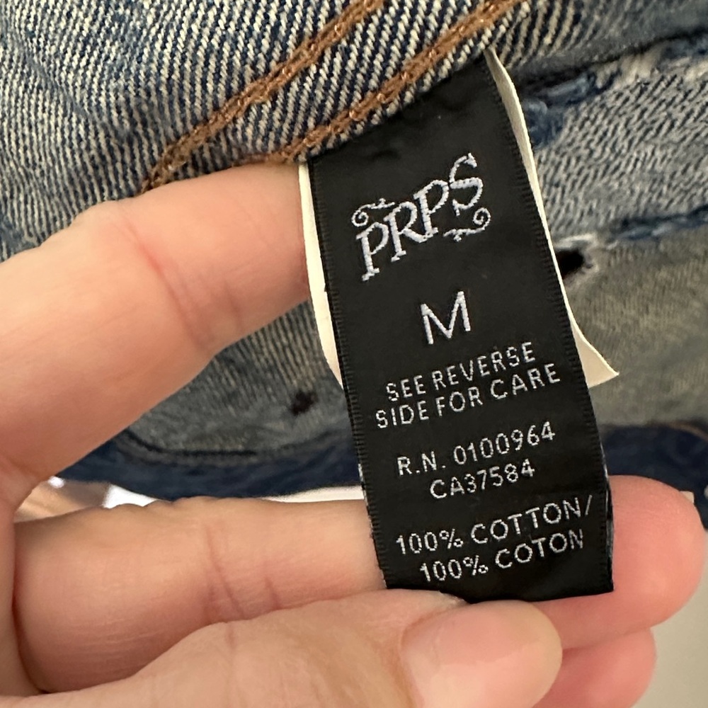 Distressed Blue Denim Jacket - Picture 6 of 6